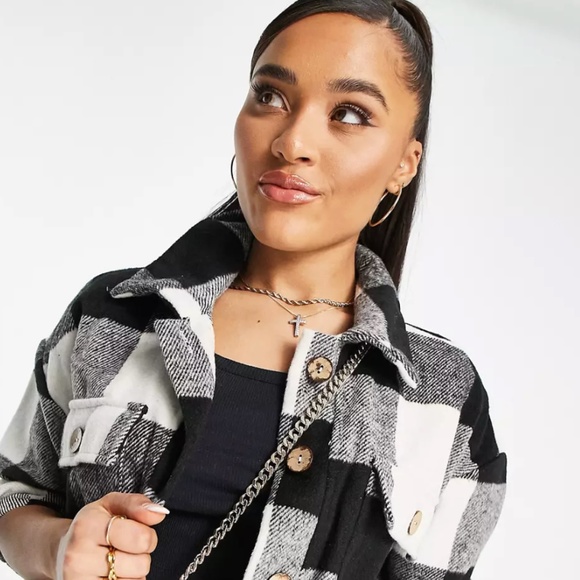 Parisian brushed check cropped Jacket - Picture 1 of 6